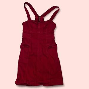 Anthropologie burgundy mini dress